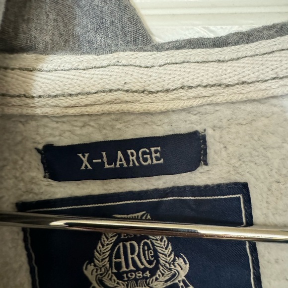 American Rag Hoodie Vest San Francisco CA SFN Phys Ed Pink Text Men’s XL - Picture 6 of 10